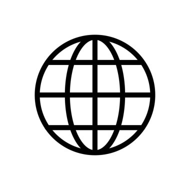 tarayıcı vektörü ince çizgi simgesi