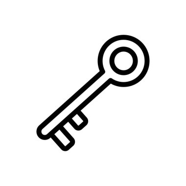 vektör ince çizgi simgesini kilitle