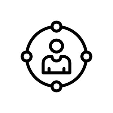 kullanıcı vektörü ince çizgi simgesi