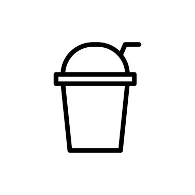 içecek vektör ince çizgi simgesi