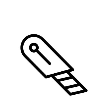 Kesici vektör ince çizgi simgesi