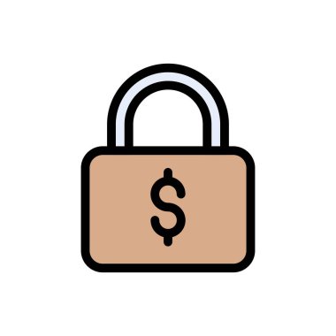 Dolar vektörü düz renk simgesi