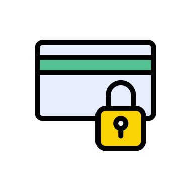 güvenli vektör düz renk simgesi