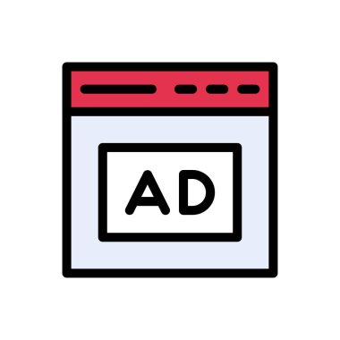 pazarlama vektörü düz renk simgesi