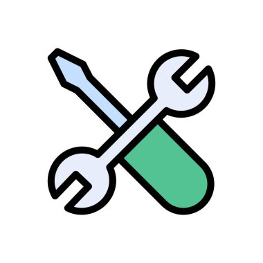 vektör düz renk simgesini düzelt