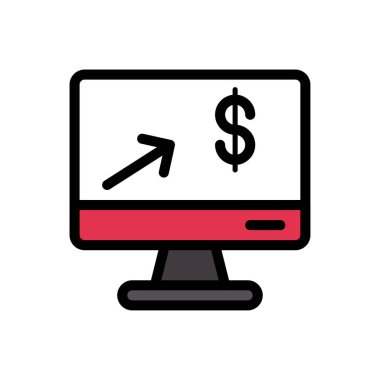 çevrimiçi vektör düz renk simgesi