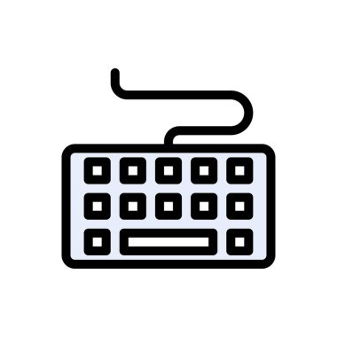 bilgisayar vektörü düz renk simgesi