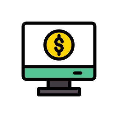 çevrimiçi vektör düz renk simgesi