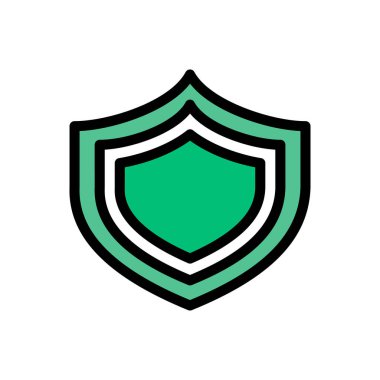 kalkan vektörü düz renk simgesi