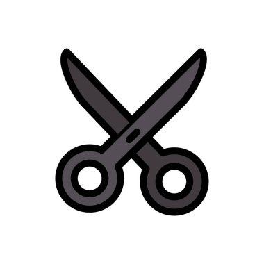 vektör düz renk simgesini kes