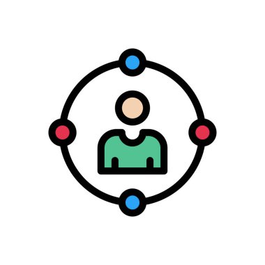 kullanıcı vektörü düz renk simgesi