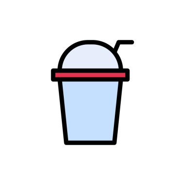 içecek vektörü düz renk simgesi