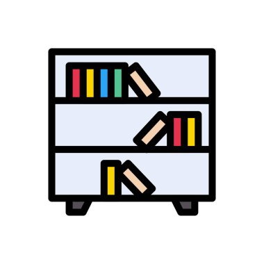 kitap vektörü düz renk simgesi