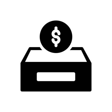 kutu vektör düz simgesi