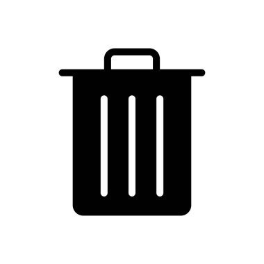 Çöp vektörü düz simgesi