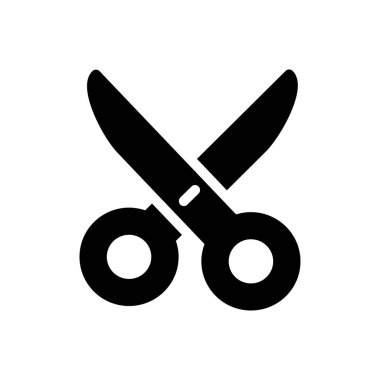 vektör düz simgesini kes