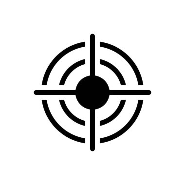 Odaklanma vektörü düz simgesi