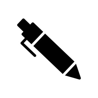 kalem vektörü düz simgesi