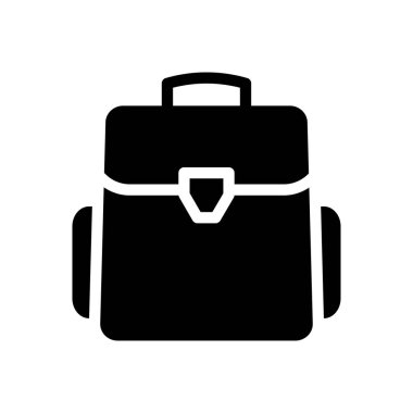 Sırt çantası vektör düz simgesi