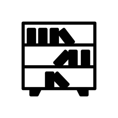 kitap vektörü glyph düz simgesi