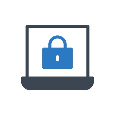 dizüstü bilgisayar vektörü renk simgesi