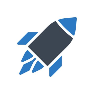 roket vektör renk simgesi