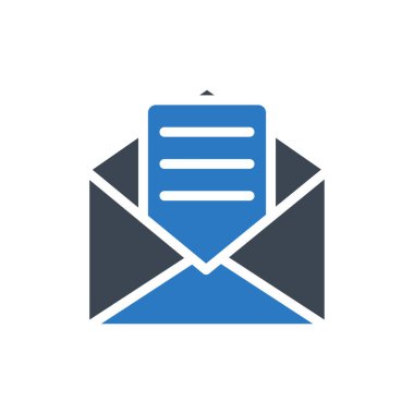 Gelen kutusu vektör renk simgesi