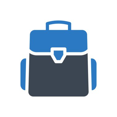 sırt çantası vektör renk simgesi