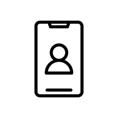 telefon vektörü ince çizgi simgesi