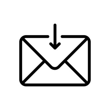 mesaj vektörü ince çizgi simgesi