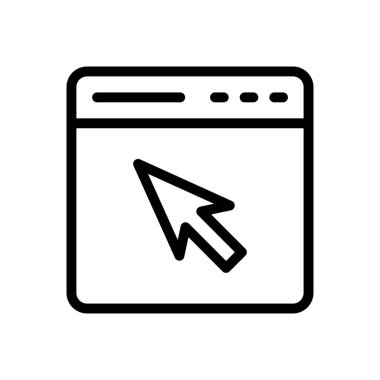 imleç vektörü ince çizgi simgesi