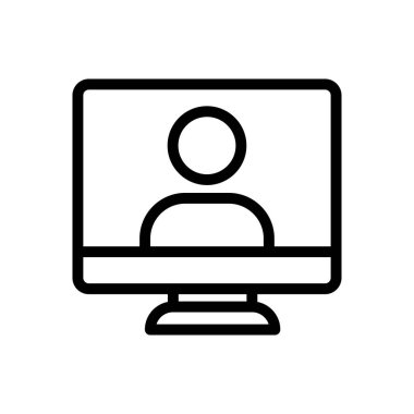 vektör ince çizgi simgesini destekle