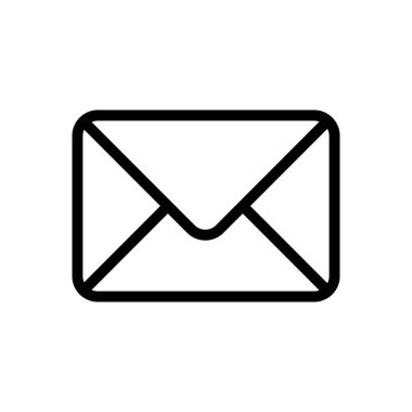 e-posta vektörü ince satır simgesi