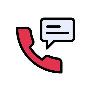 telefon vektörü düz renk simgesi