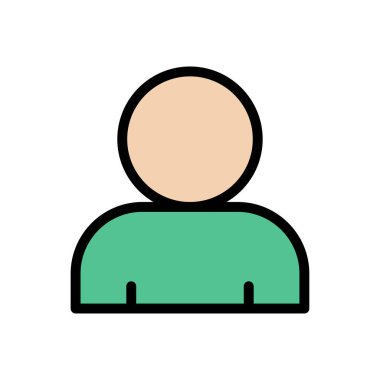 kullanıcı vektörü düz renk simgesi