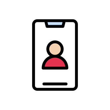 telefon vektörü düz renk simgesi