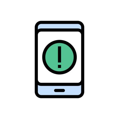 uyarı vektörü düz renk simgesi