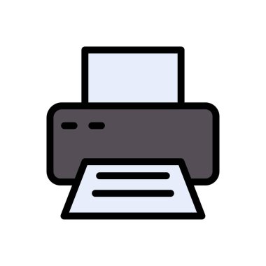 faks vektörü düz renk simgesi