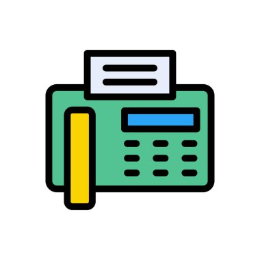 telefon vektörü düz renk simgesi