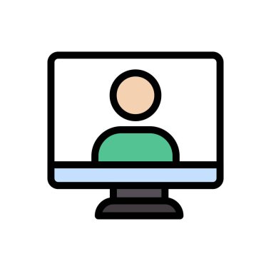 destek vektörü düz renk simgesi