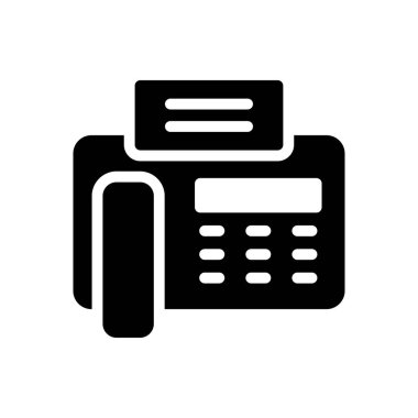 telefon vektörü glyph düz simgesi