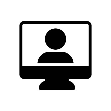 destek vektörü glyph düz simgesi