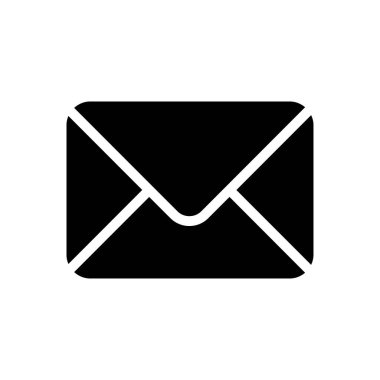 e-posta vektörü düz simgesi