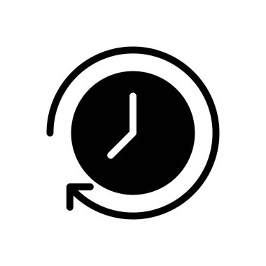 destek vektörü glyph düz simgesi