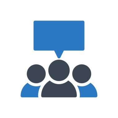 Sohbet vektörü renk simgesi