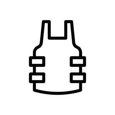 Ceket vektörü ince çizgi simgesi