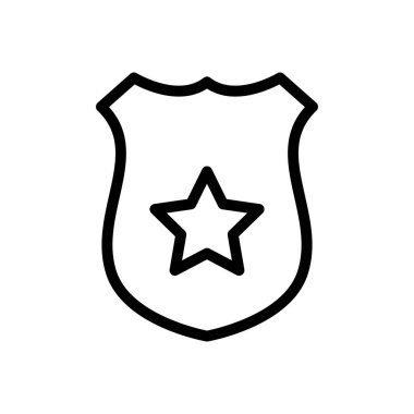 Madalya vektörü ince çizgi simgesi