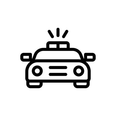 araba vektörü ince çizgi simgesi