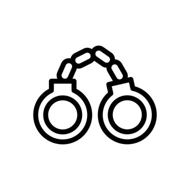 tutuklama vektörü ince çizgi simgesi