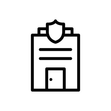 istasyon vektörü ince çizgi simgesi